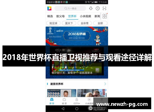 2018年世界杯直播卫视推荐与观看途径详解